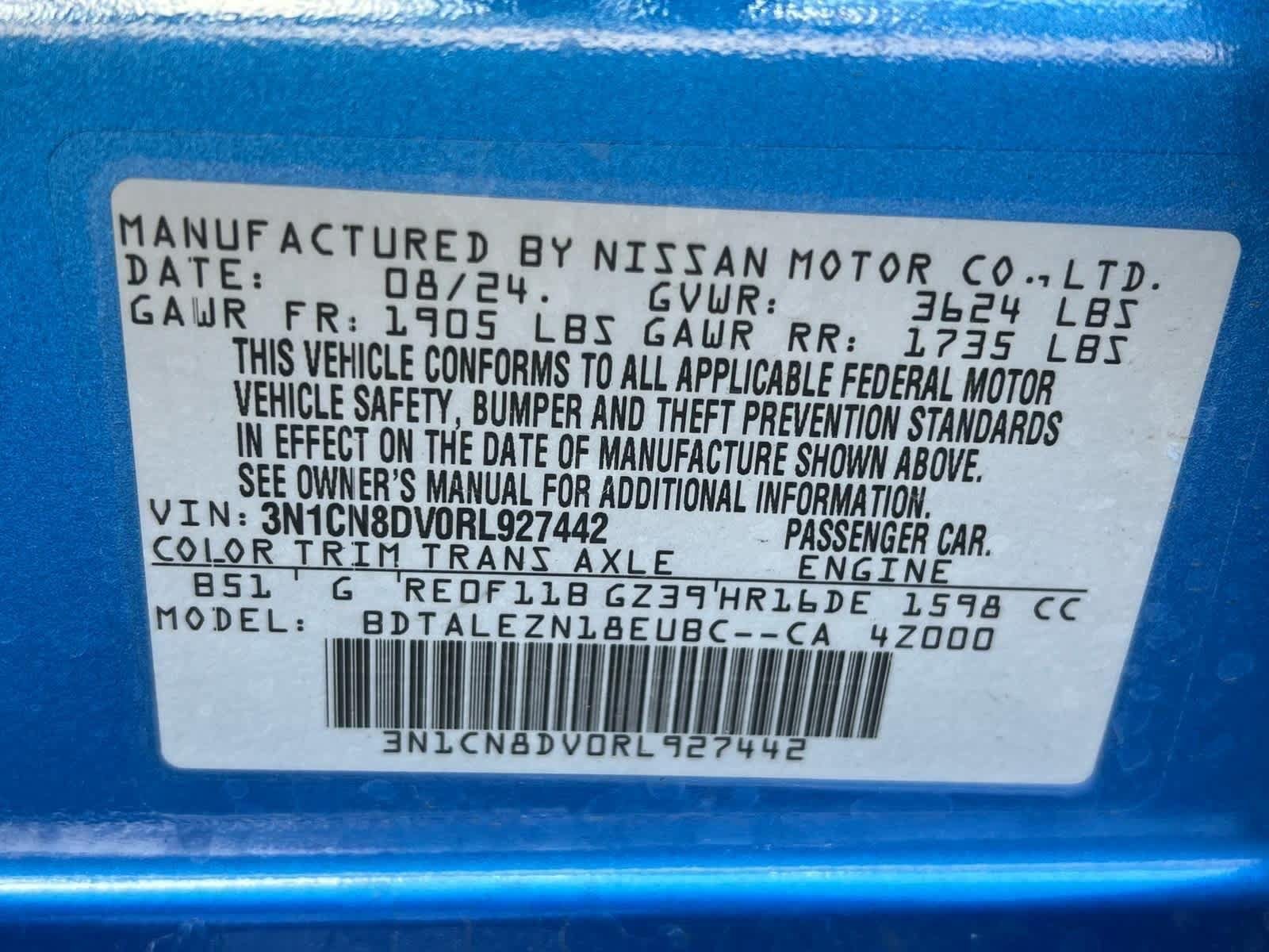 Certified 2024 Nissan Versa S w/ S Plus Package FWD image 35