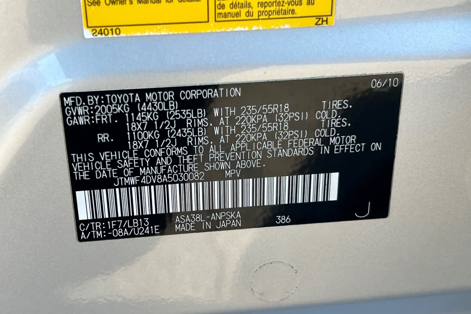 Used 2010 Toyota RAV4 Sport w/ Premium Pkg FWD image 30