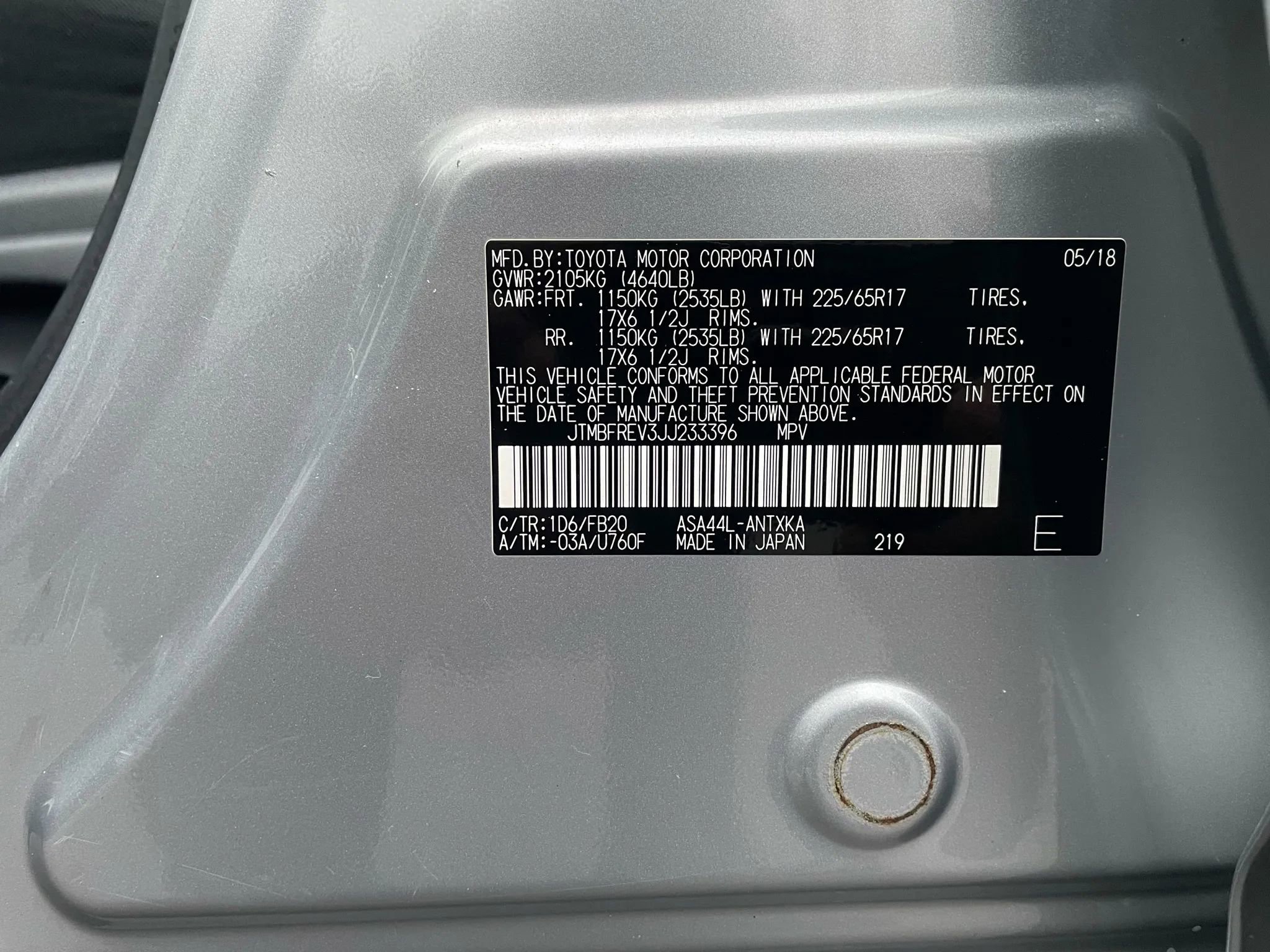 Used 2018 Toyota RAV4 LE w/ Carpet Mat Package image 50