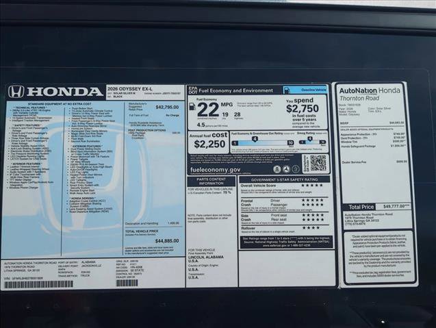 New 2026 Honda Odyssey EX-L image 22