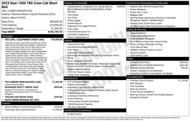 Used 2023 RAM 1500 TRX w/ TRX Level 2 Equipment Group AWD/4WD image 22