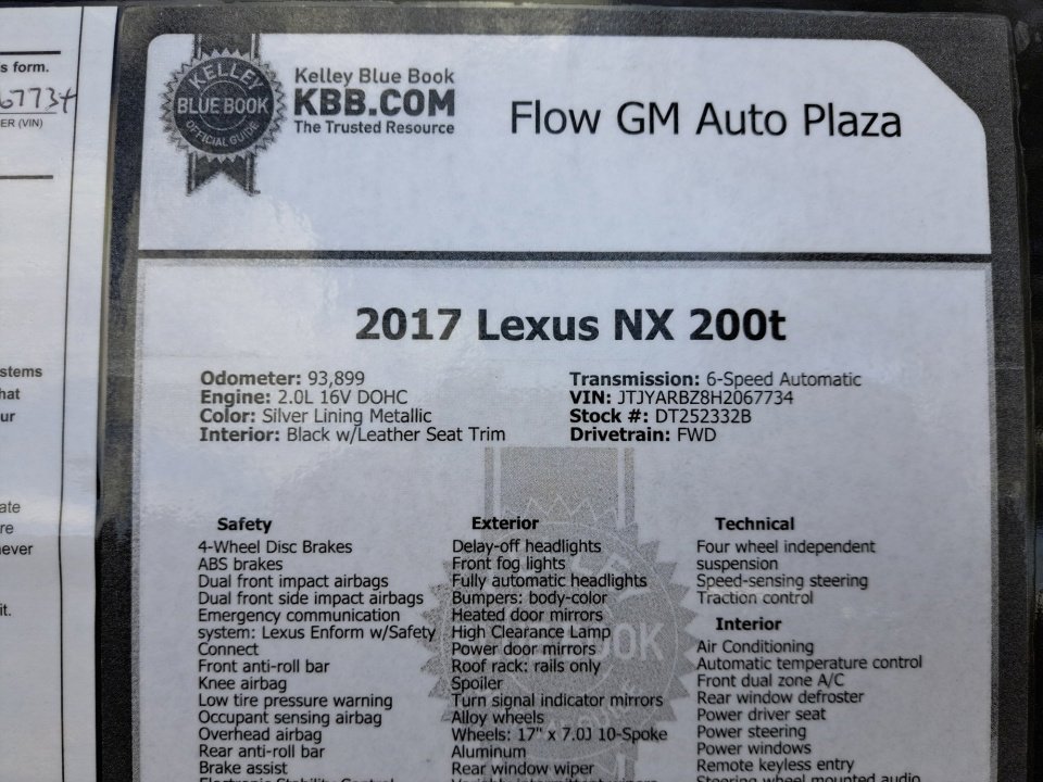 Used 2017 Lexus NX 200t FWD image 39