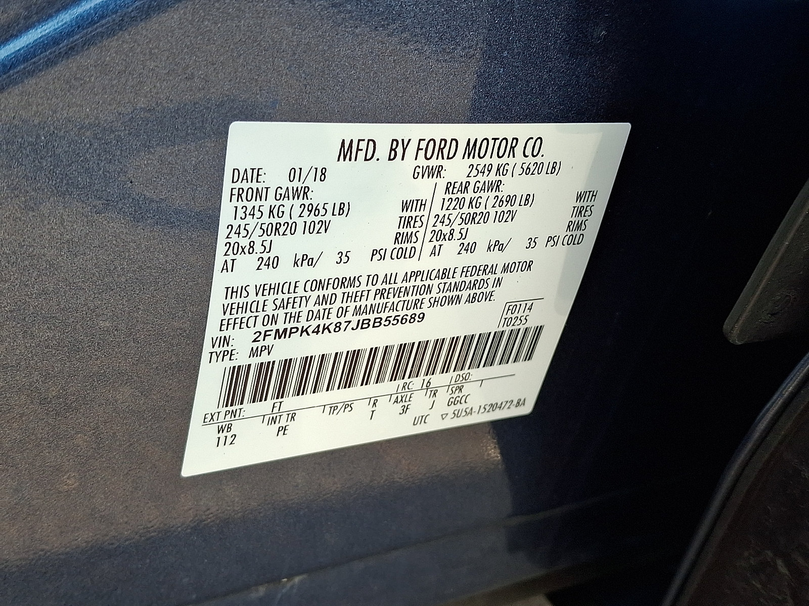 Used 2018 Ford Edge Titanium w/ Equipment Group 301A AWD/4WD image 31