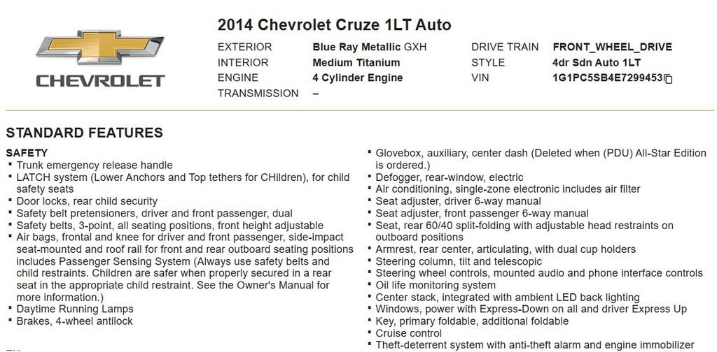 Used 2014 Chevrolet Cruze LT FWD image 16