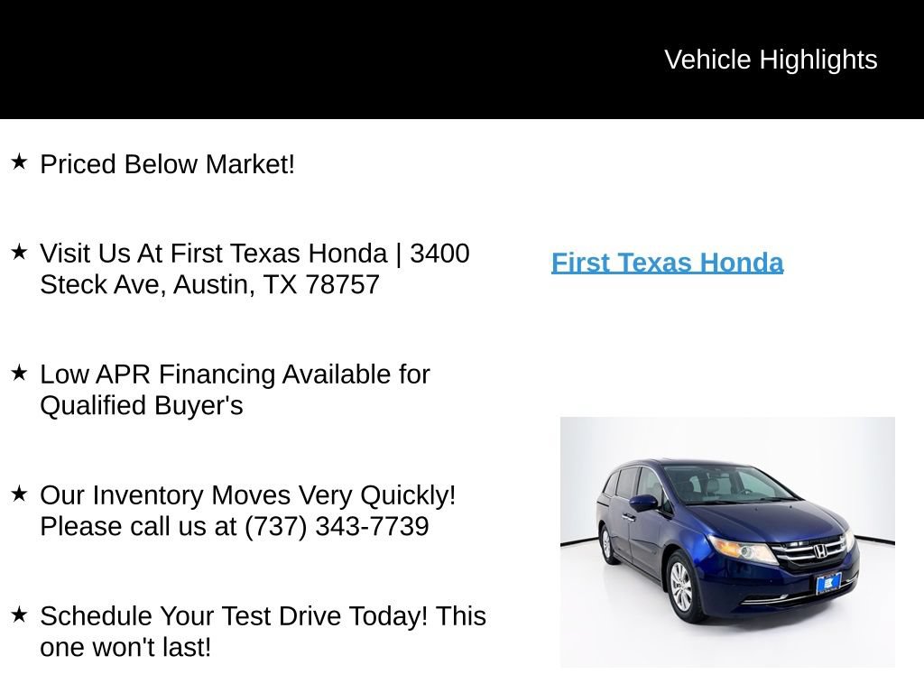Used 2016 Honda Odyssey EX-L image 9