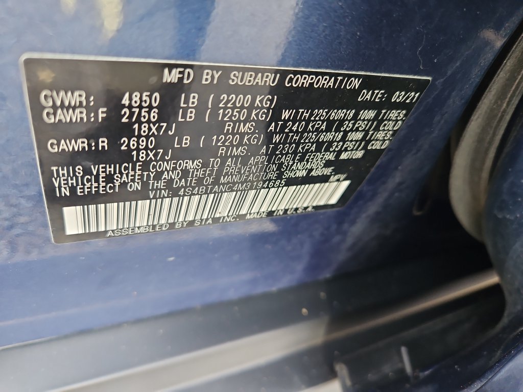 Used 2021 Subaru Outback Limited AWD/4WD image 14