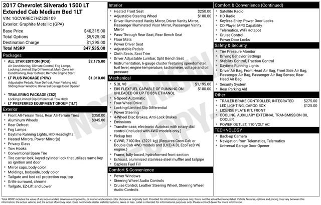 Used 2017 Chevrolet Silverado 1500 LT w/ All Star Edition image 6