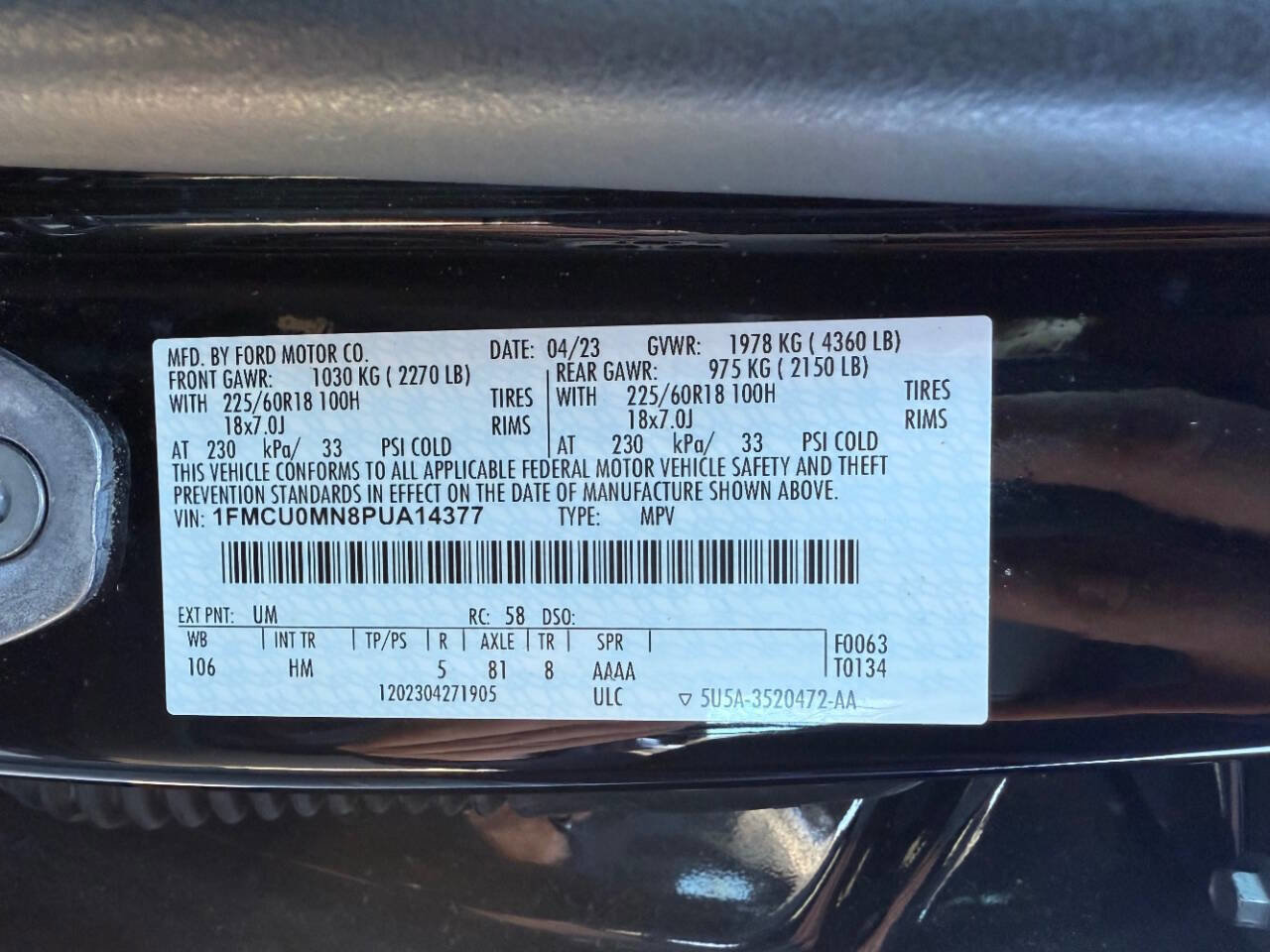 Used 2023 Ford Escape ST-Line w/ Tech Pack #1 image 33