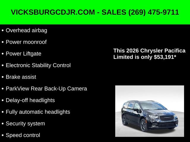 New 2026 Chrysler Pacifica Limited w/ S Appearance Package image 33