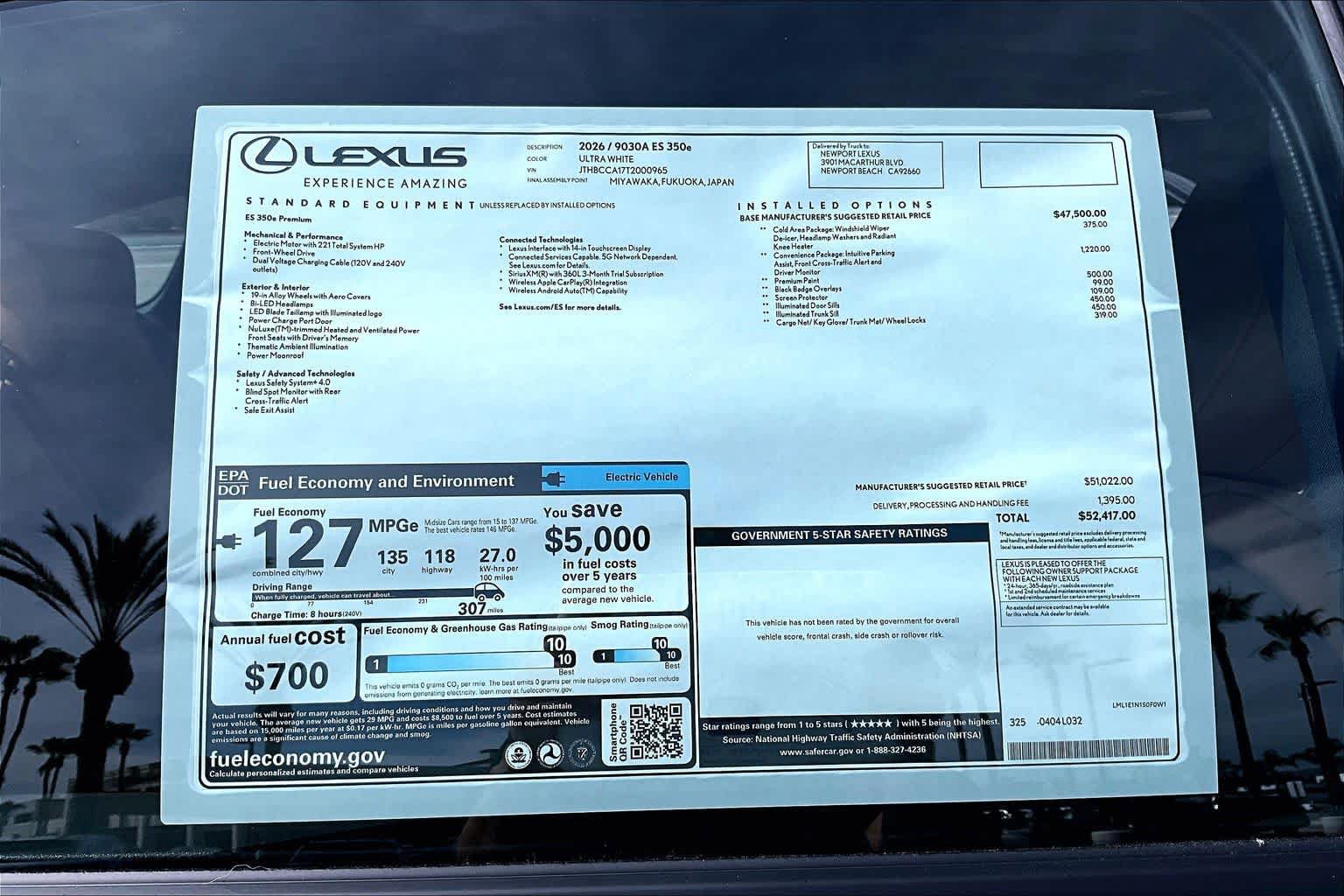 New 2026 Lexus ES 350e FWD image 22