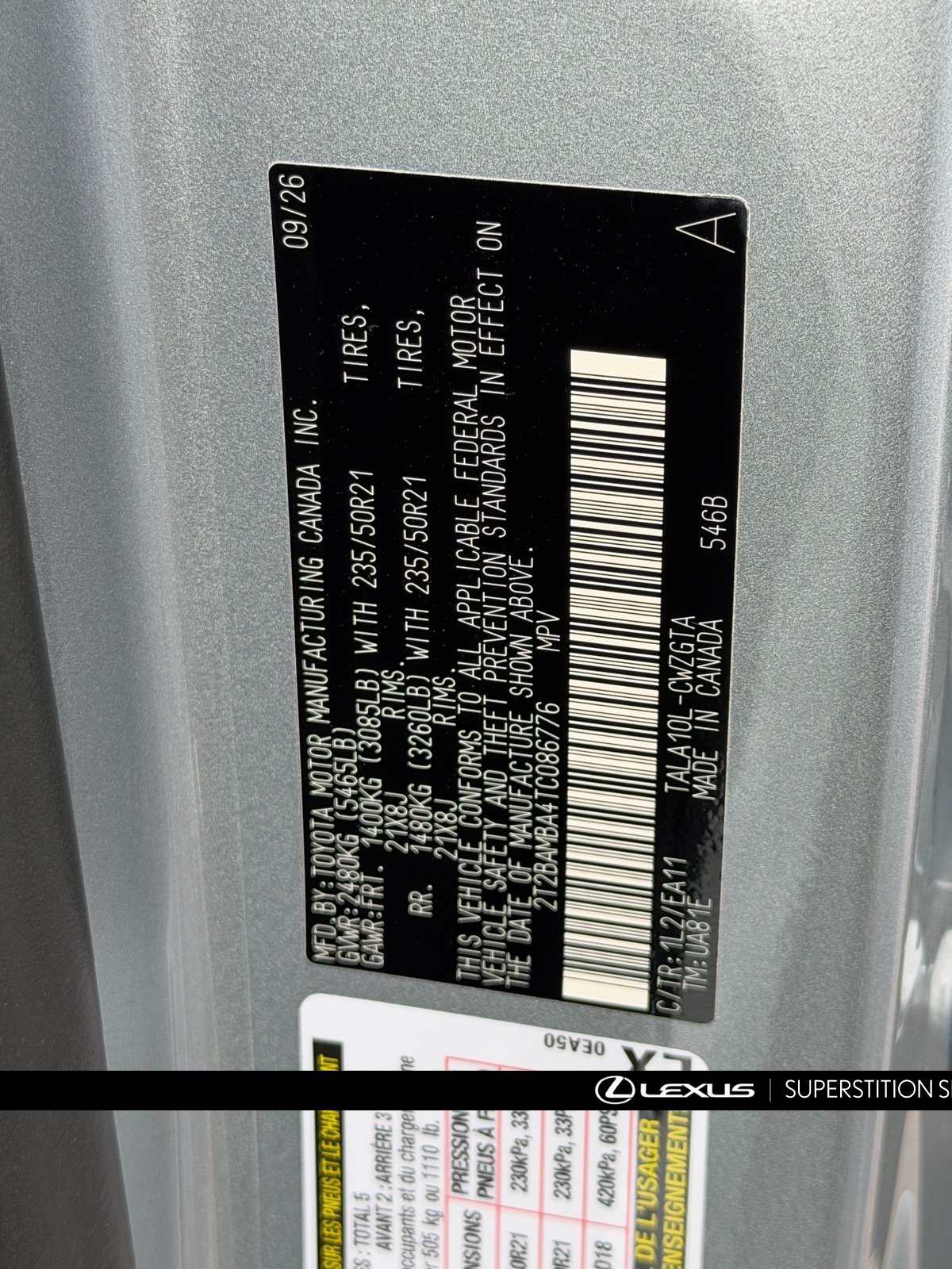 New 2026 Lexus RX 350 Premium w/ Convenience Package FWD image 25