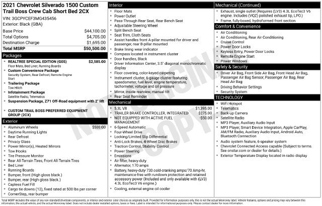 Used 2021 Chevrolet Silverado 1500 Custom Trail Boss w/ Realtree Special Edition AWD/4WD image 33