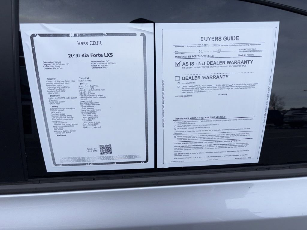 Used 2020 Kia Forte LXS image 3