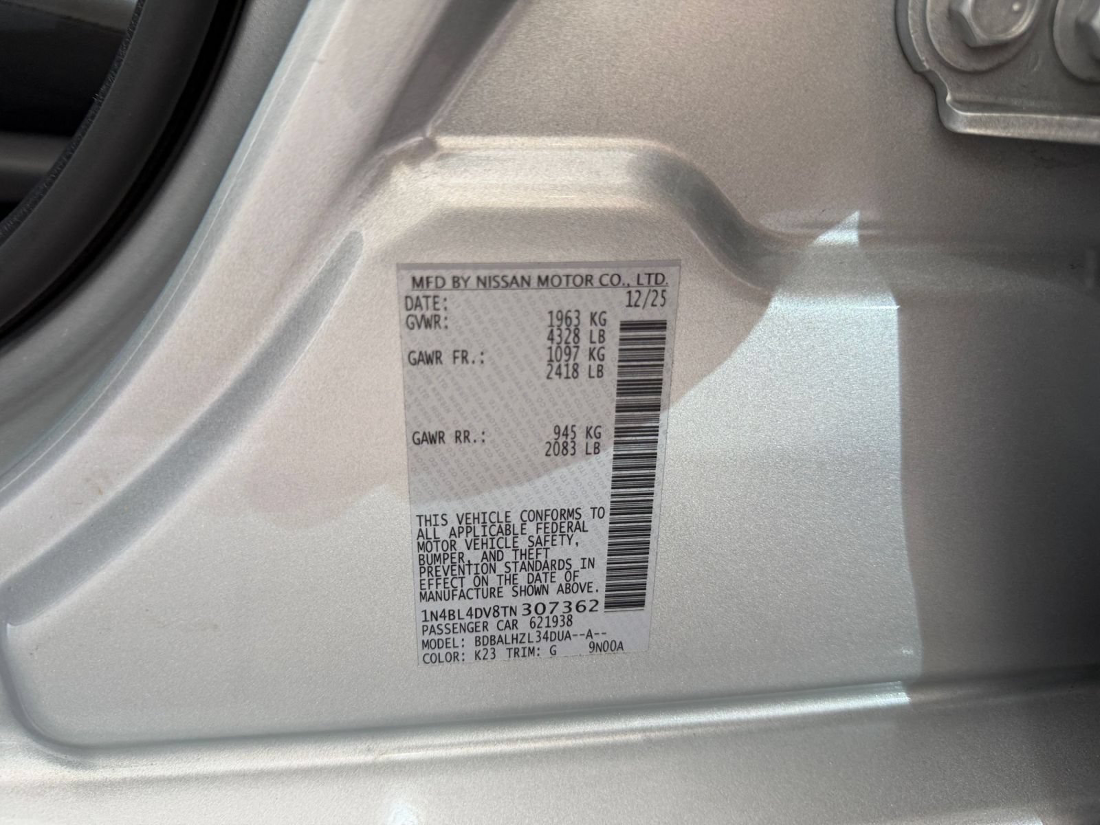 Used 2026 Nissan Altima 2.5 SV FWD image 19