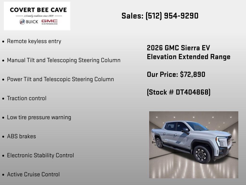 New 2026 GMC Sierra EV Elevation w/ Premium Package AWD/4WD image 36