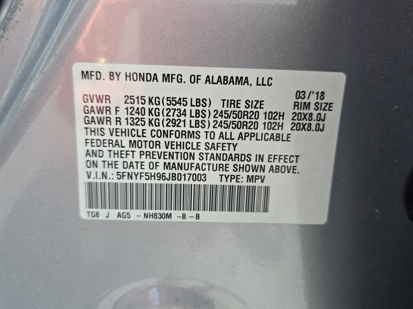 Used 2018 Honda Pilot Touring image 31