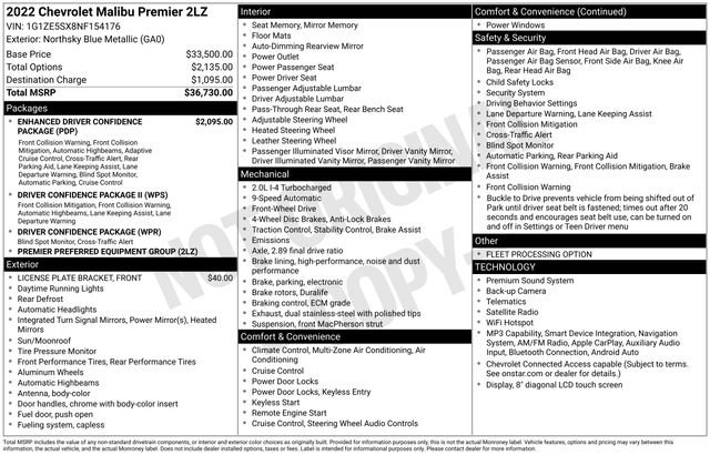 Used 2022 Chevrolet Malibu Premier FWD image 26