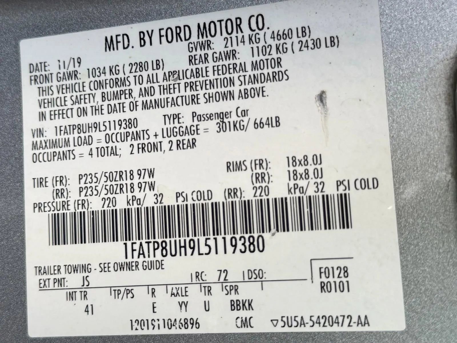 Used 2020 Ford Mustang Premium RWD image 16