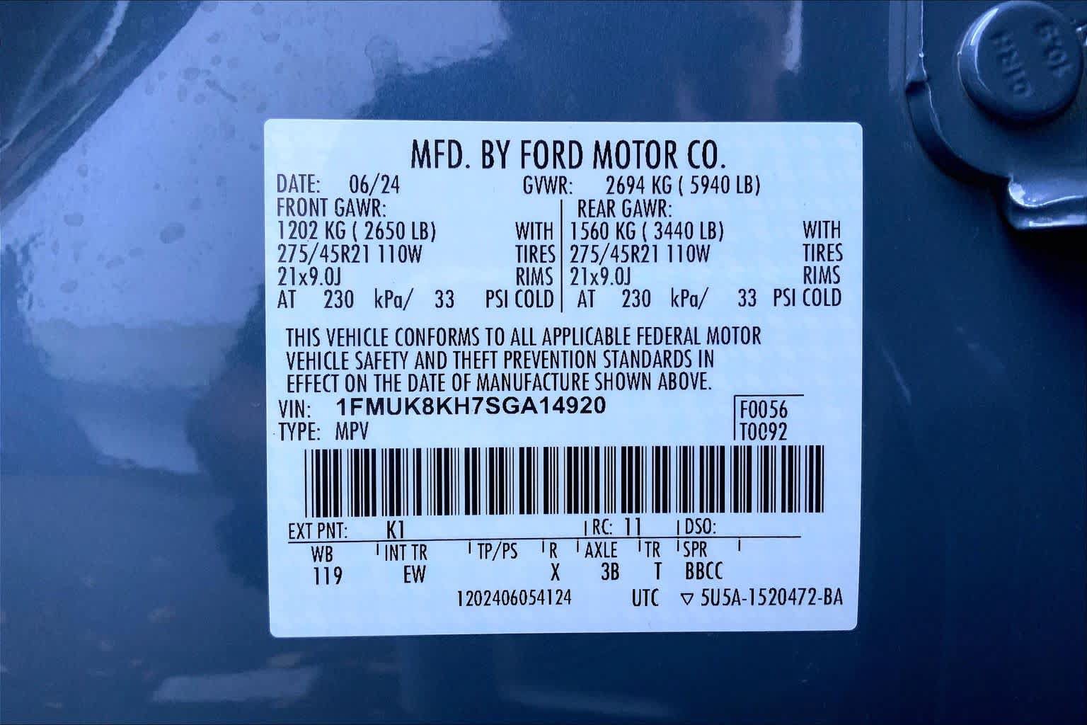 Used 2025 Ford Explorer ST-Line w/ Premium Package AWD/4WD image 34