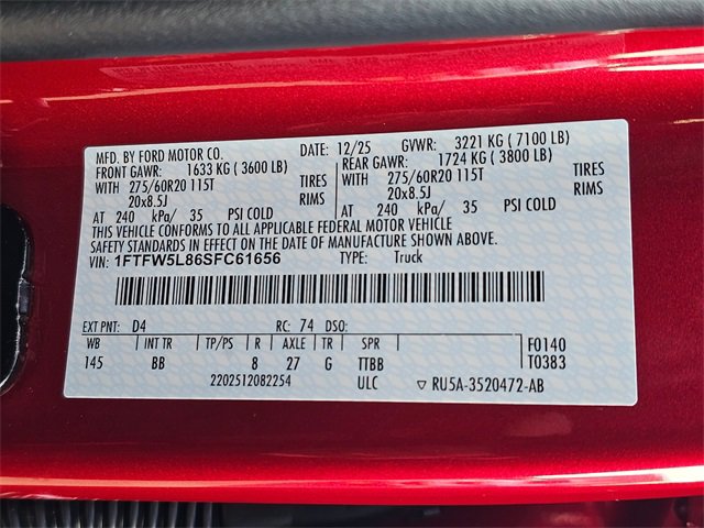 New 2025 Ford F150 Lariat w/ Equipment Group 502A High image 31