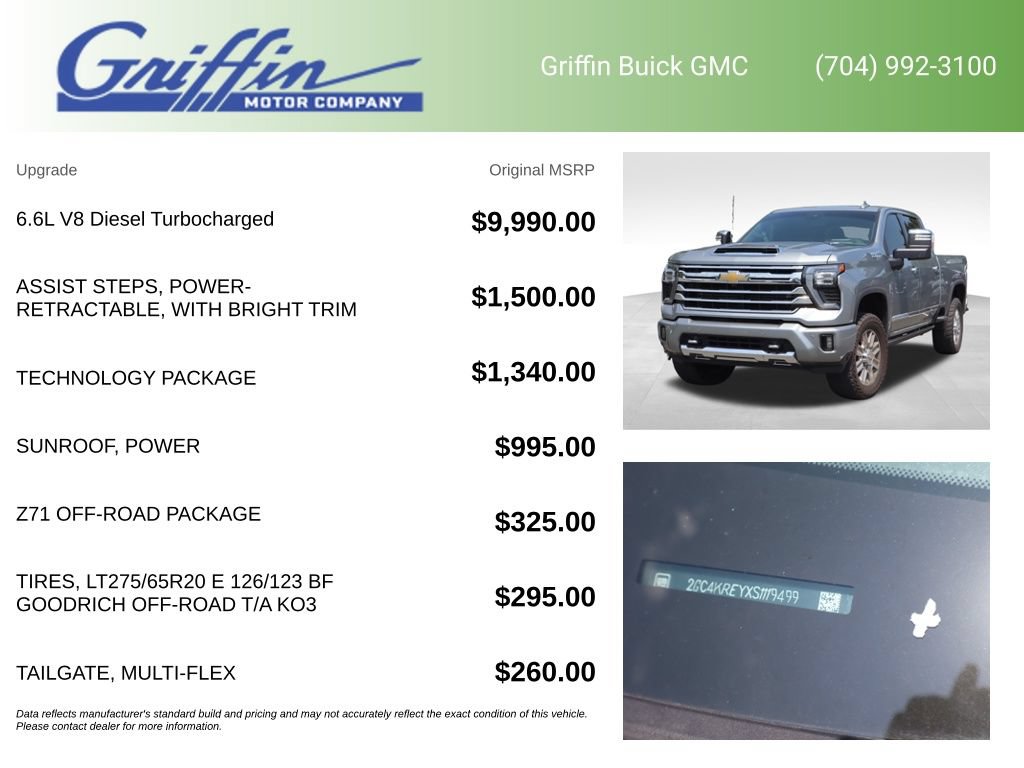 Used 2025 Chevrolet Silverado 2500 High Country w/ Technology Package AWD/4WD image 6