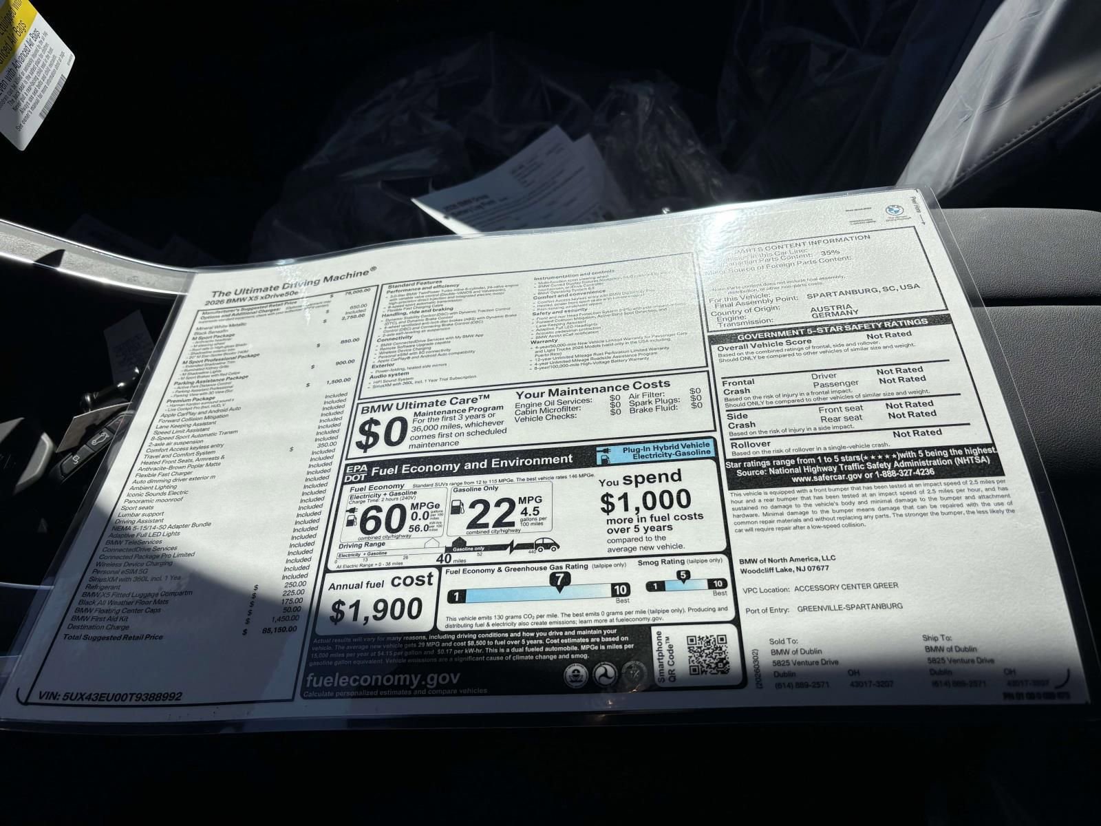 New 2026 BMW X5 xDrive50e image 19