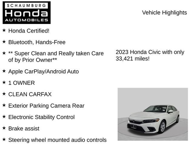 Certified 2023 Honda Civic LX image 14