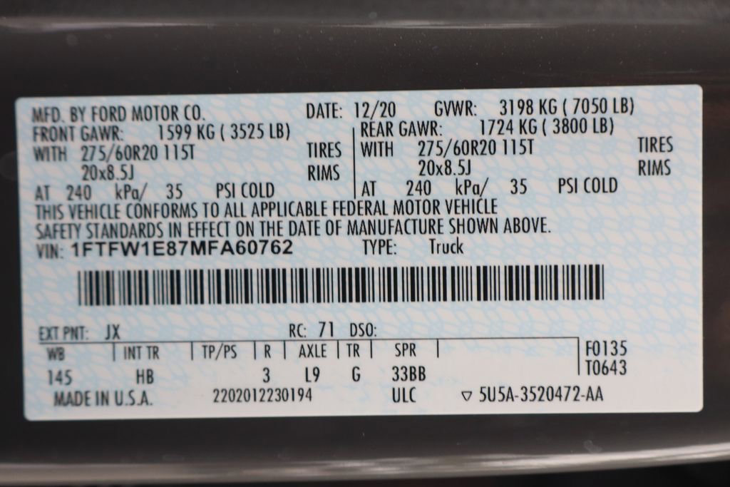 Used 2021 Ford F150 Lariat AWD/4WD image 64