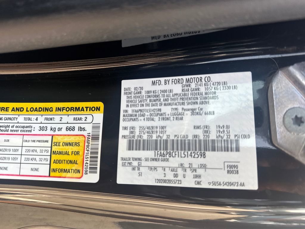 Used 2020 Ford Mustang GT Premium w/ GT Performance Package RWD image 32