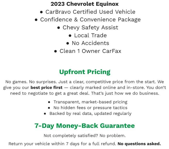 Certified 2023 Chevrolet Equinox LT AWD/4WD image 2