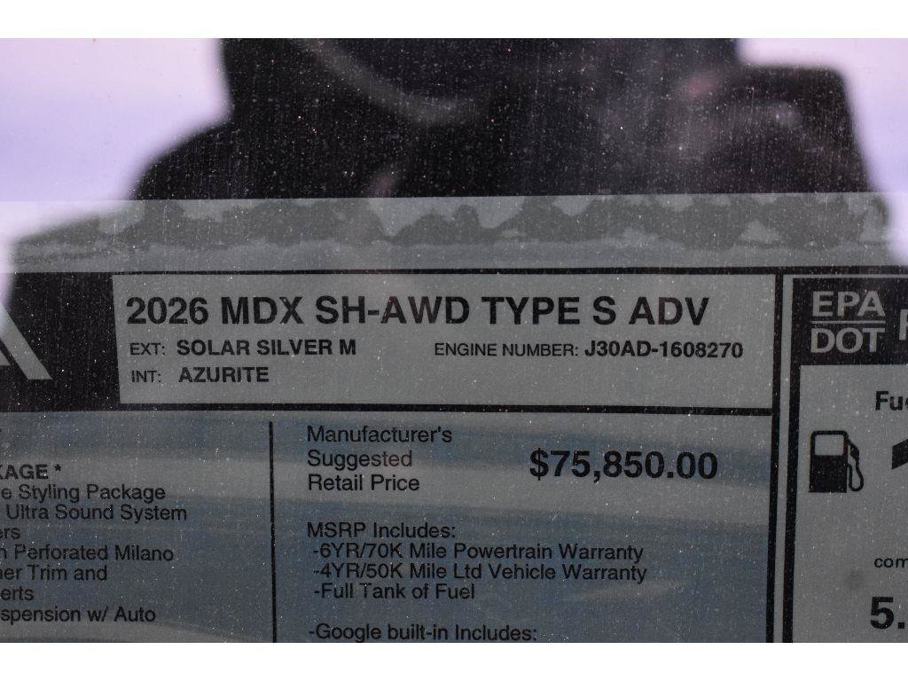 New 2026 Acura MDX Type S w/ Advance Package AWD/4WD image 40