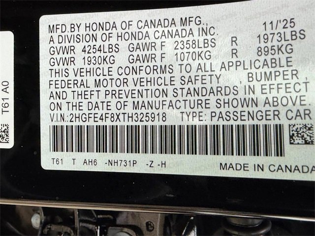 New 2026 Honda Civic Sport Touring image 16