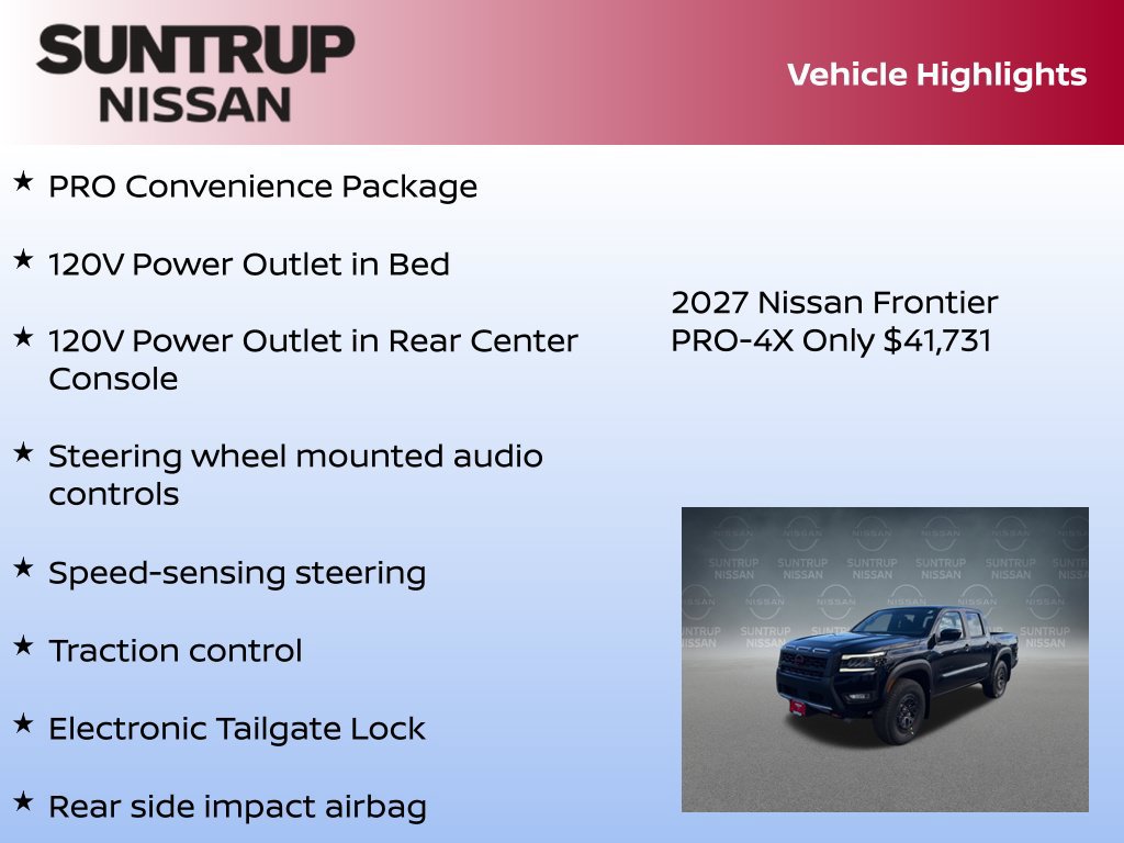 New 2027 Nissan Frontier PRO-4X AWD/4WD image 8