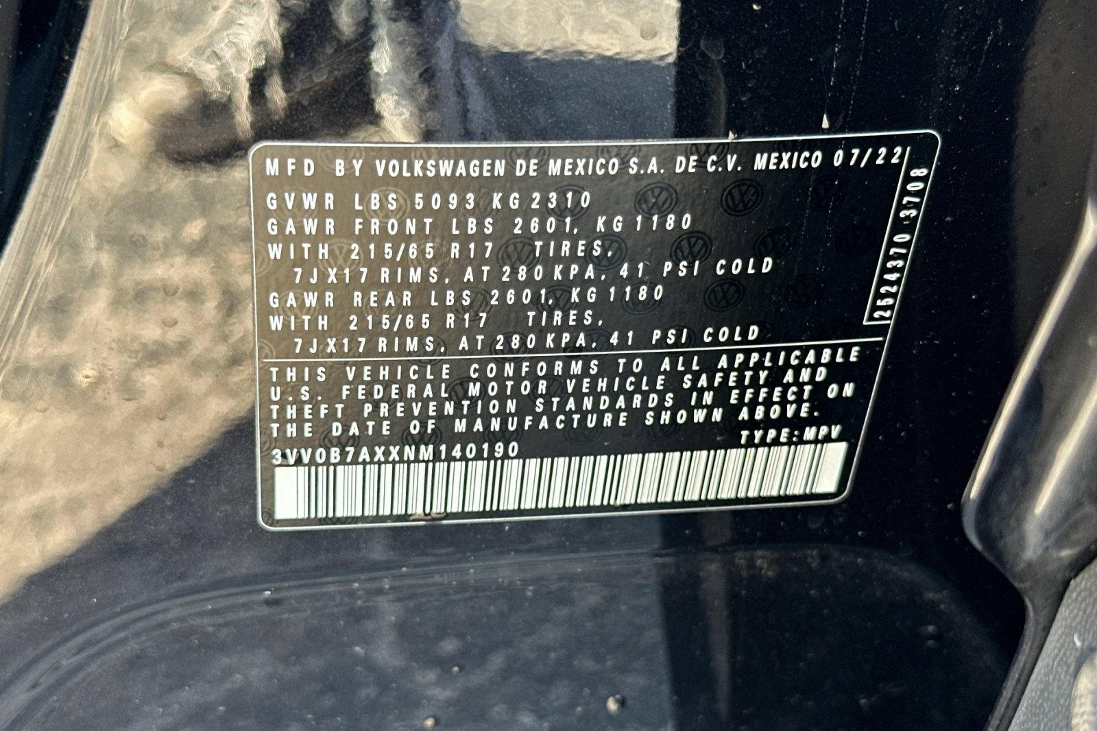 Used 2022 Volkswagen Tiguan S AWD/4WD image 27