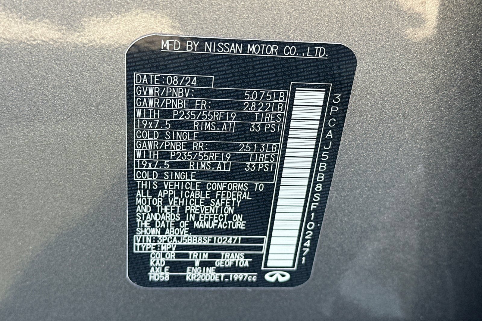 Certified 2025 INFINITI QX50 Luxe AWD/4WD image 57