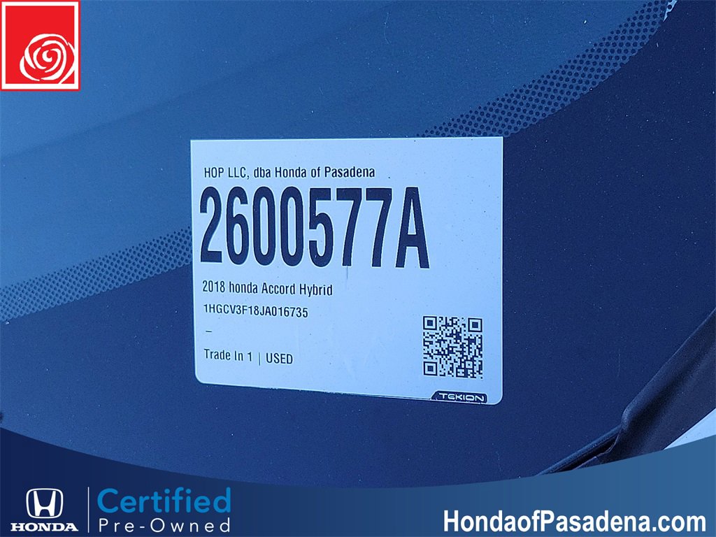 Certified 2018 Honda Accord Hybrid image 33
