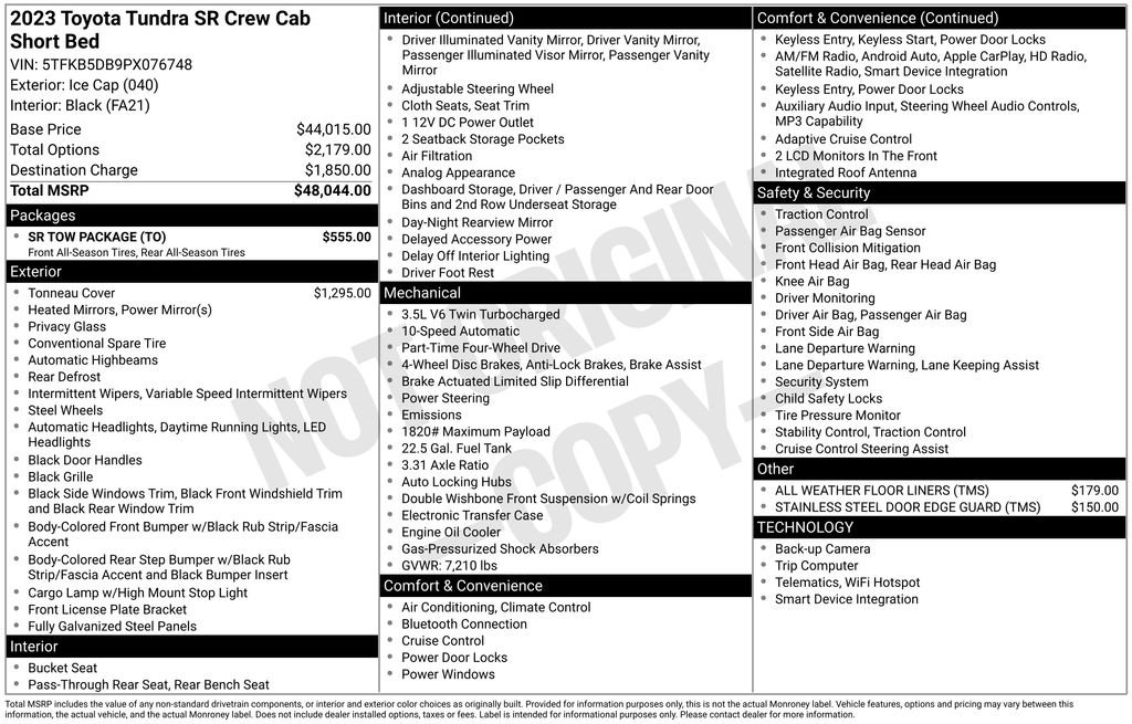 Used 2023 Toyota Tundra SR w/ SR Tow Package AWD/4WD image 29