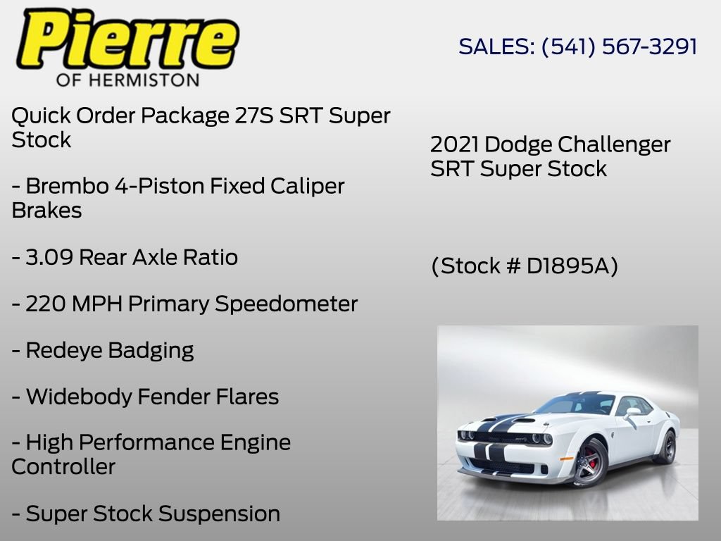 Used 2021 Dodge Challenger SRT Super Stock RWD image 6