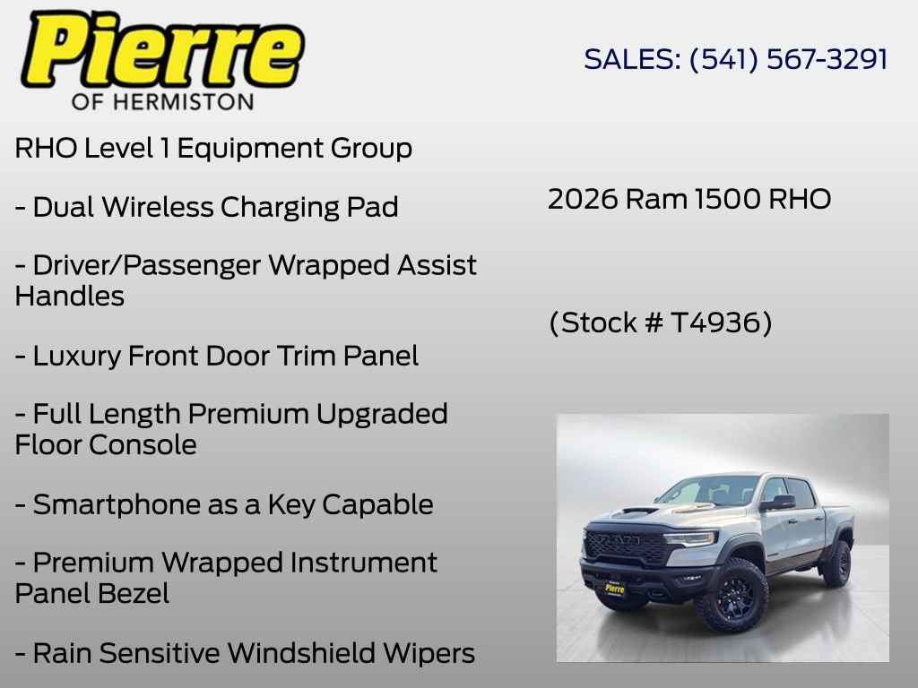 New 2026 RAM 1500 RHO w/ RHO Level 1 Equipment Group AWD/4WD image 12