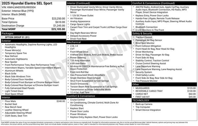 New 2025 Hyundai Elantra Sport image 23