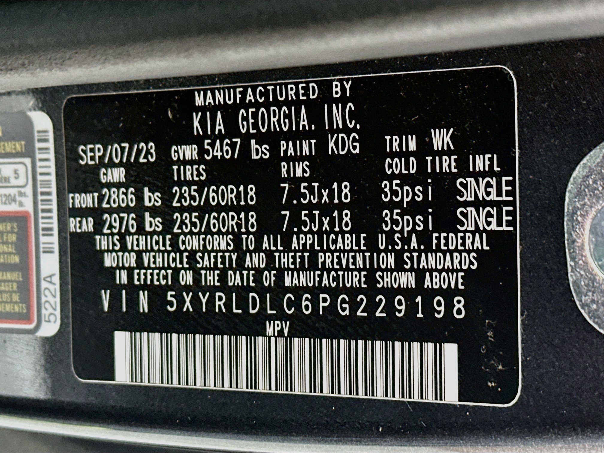 Certified 2023 Kia Sorento S w/ Panoramic Sunroof Package AWD/4WD image 32