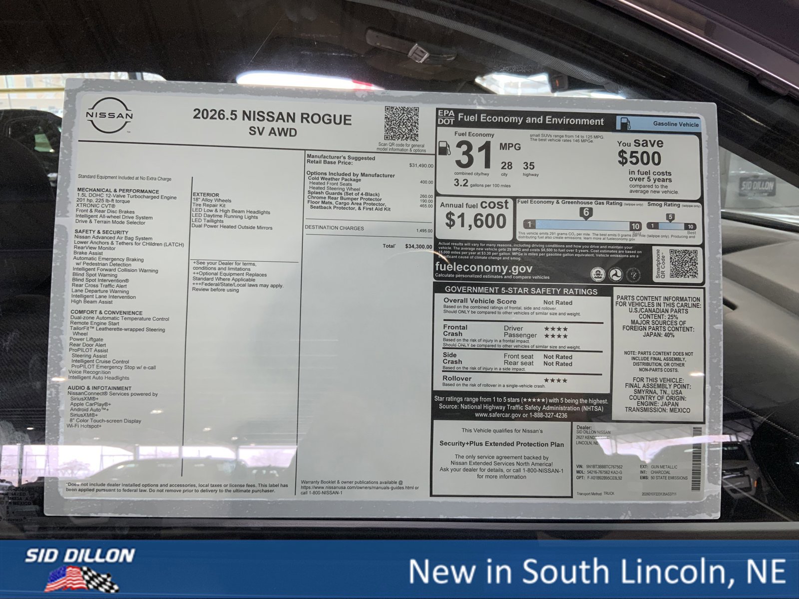 New 2026 Nissan Rogue SV w/ Cold Weather Package image 13