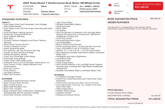 Used 2022 Tesla Model Y Performance AWD/4WD image 37