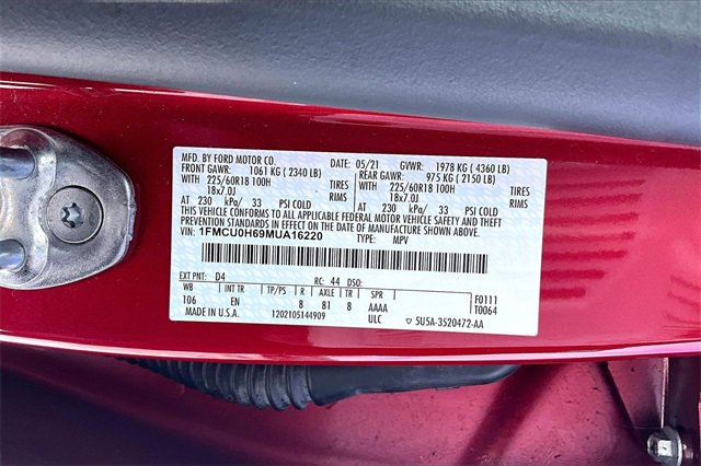 Certified 2021 Ford Escape SEL image 29