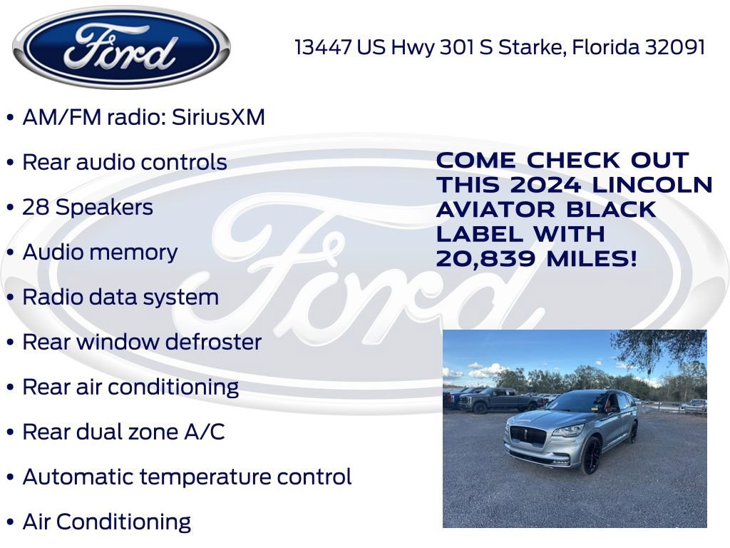 Used 2024 Lincoln Aviator Black Label w/ Jet Package image 23