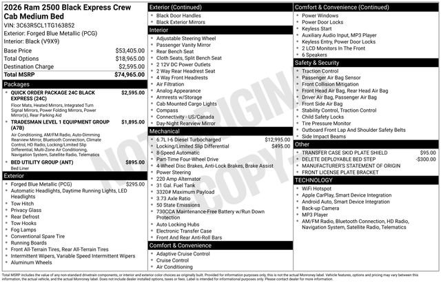 New 2026 RAM 2500 Tradesman image 17