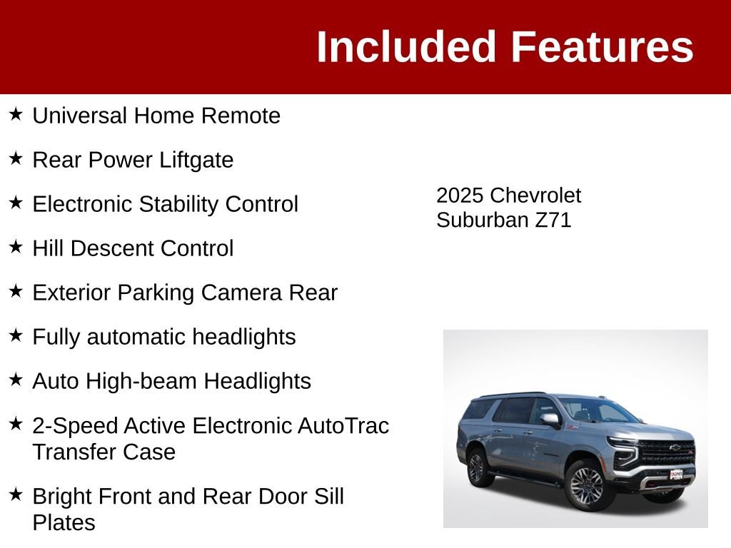 Used 2025 Chevrolet Suburban Z71 AWD/4WD image 4