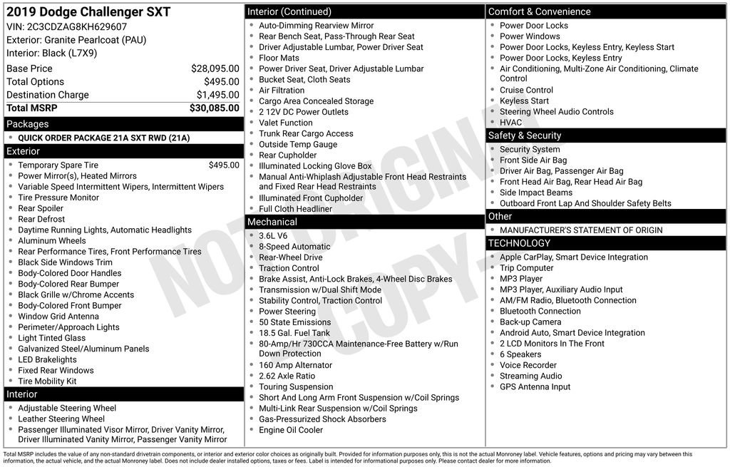 Used 2019 Dodge Challenger SXT RWD image 2