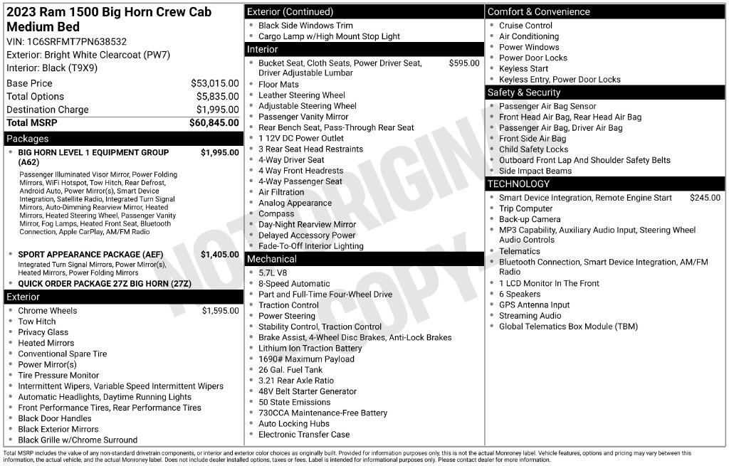 Certified 2023 RAM 1500 Big Horn AWD/4WD image 7