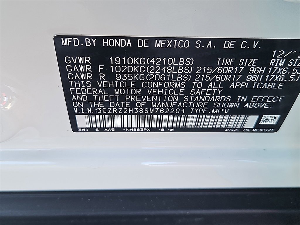 Certified 2025 Honda HR-V LX image 14